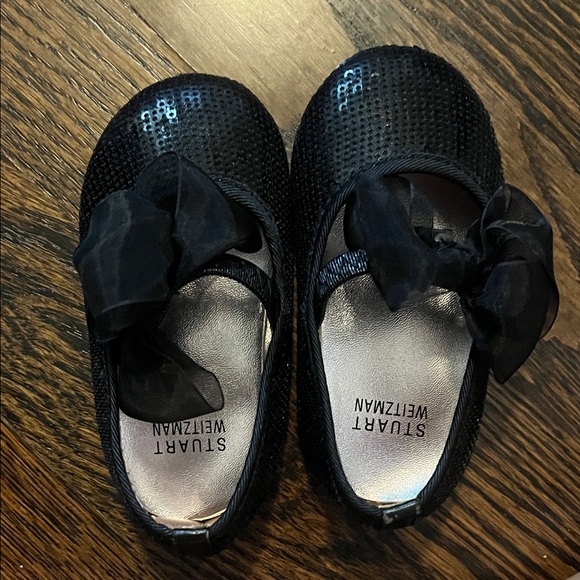 NWOT Stuart Weitzman Kids baby bling black size 4 - Picture 1 of 3